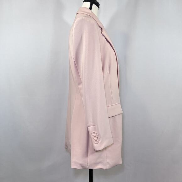 Boston Proper Beyond Travel Classic Boyfriend Blazer jacket pink womens sz 12 - Picture 4 of 11
